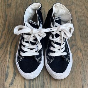 Kids Black High-Top Sneakers